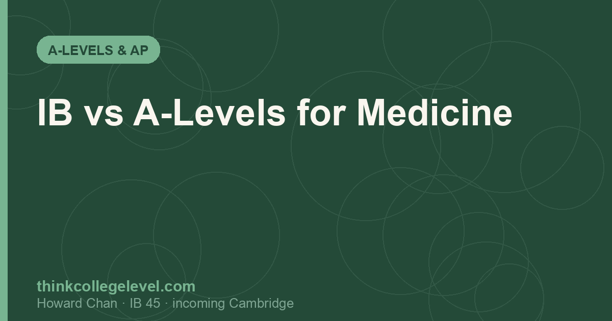 IB vs A-Levels for Medicine