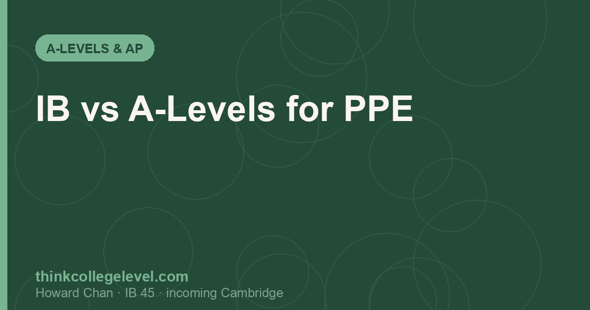 IB vs A-Levels for PPE