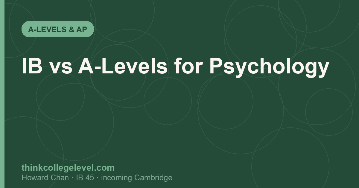 IB vs A-Levels for Psychology