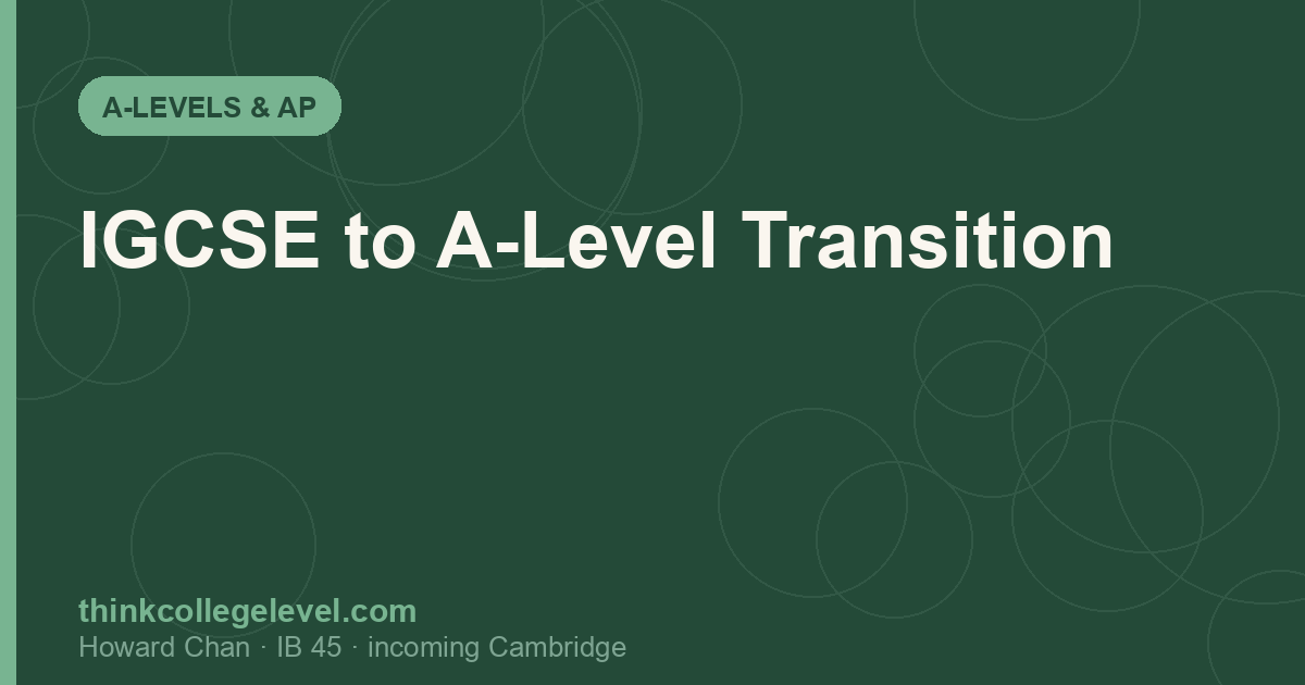 IGCSE to A-Level Transition