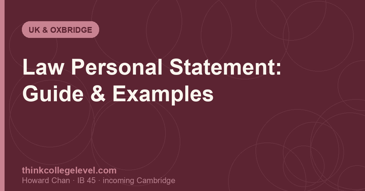 Law Personal Statement: Guide & Examples