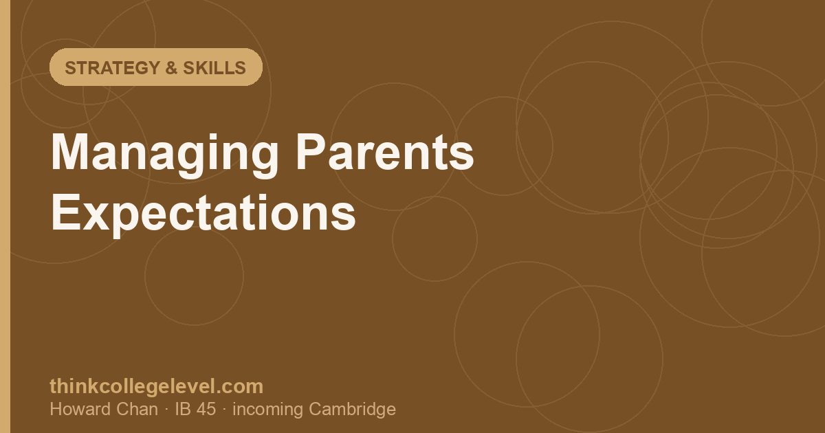 Managing Parents Expectations