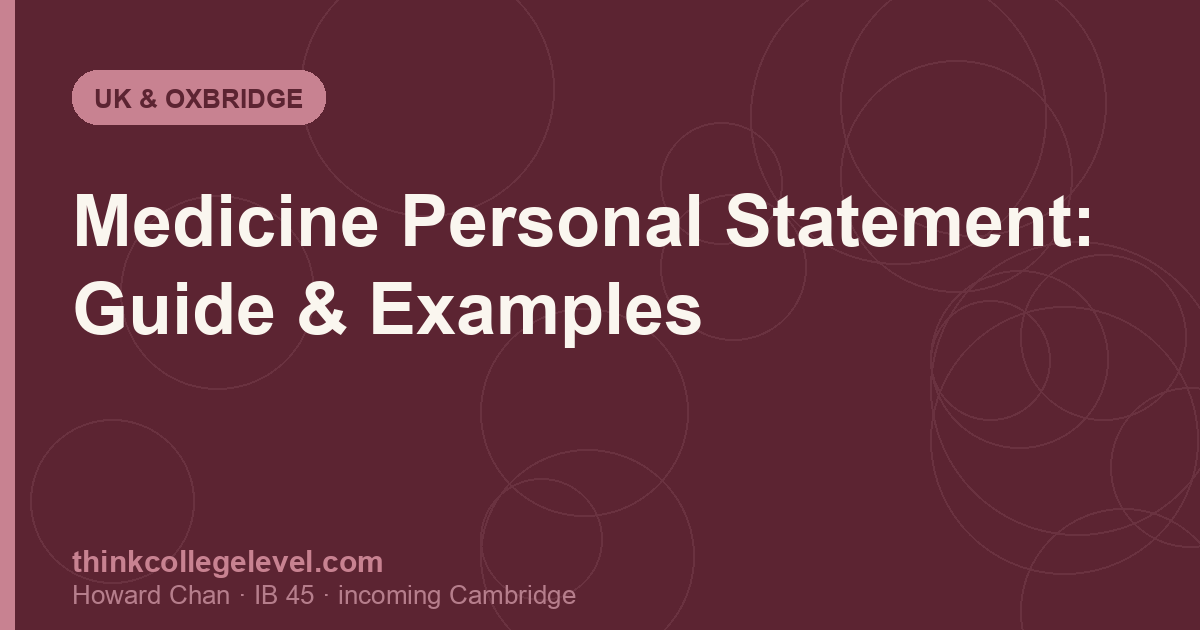Medicine Personal Statement: Guide & Examples