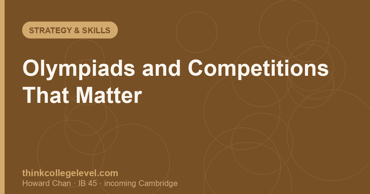 Olympiads and Competitions That Matter