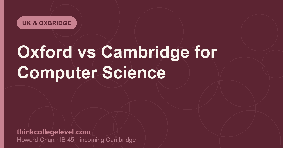 Oxford vs Cambridge for Computer Science