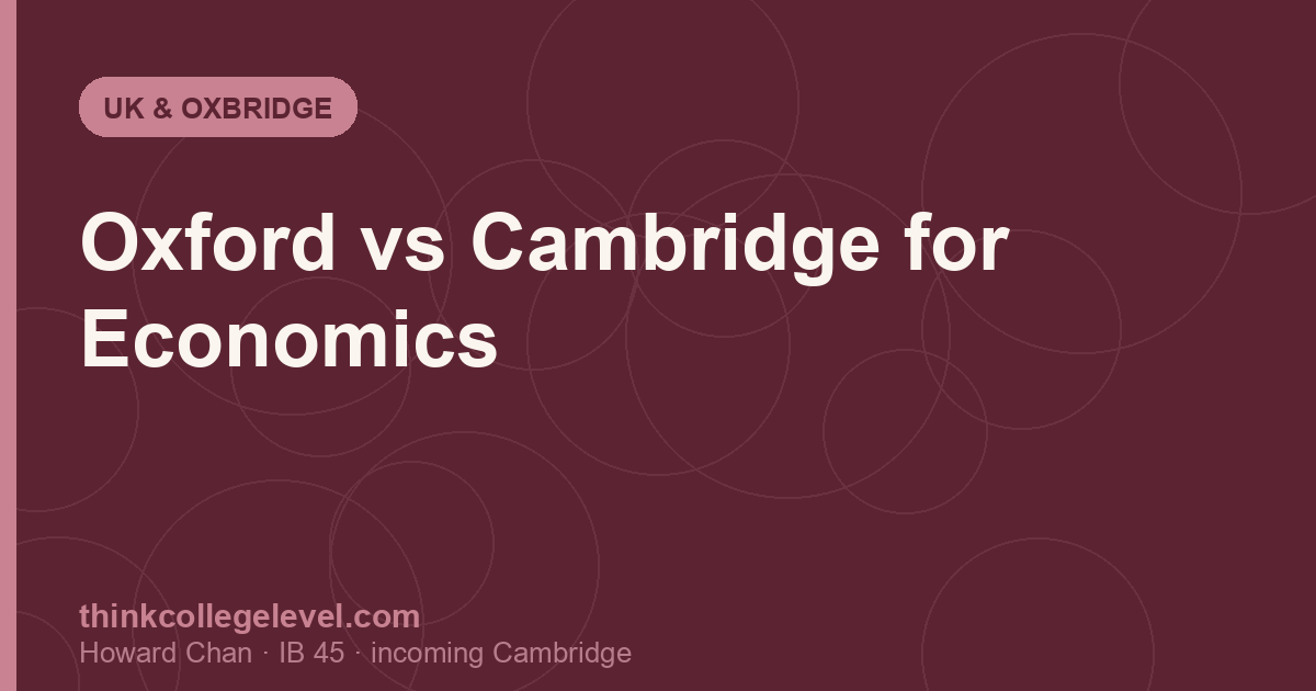 Oxford vs Cambridge for Economics