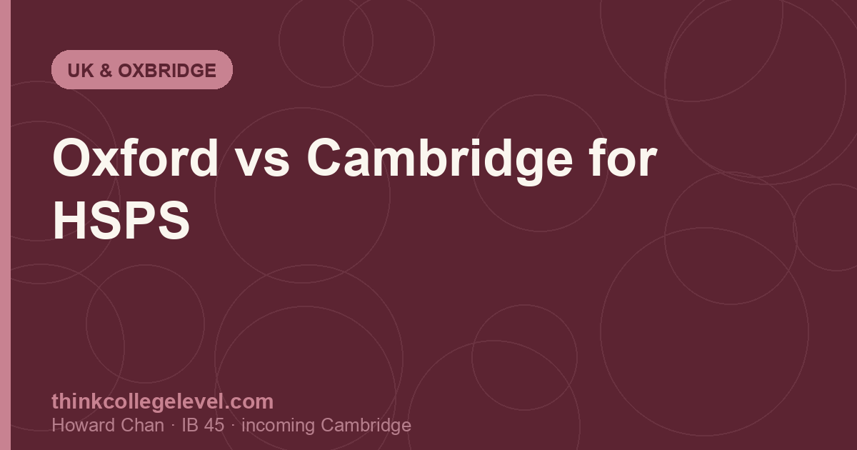 Oxford vs Cambridge for HSPS