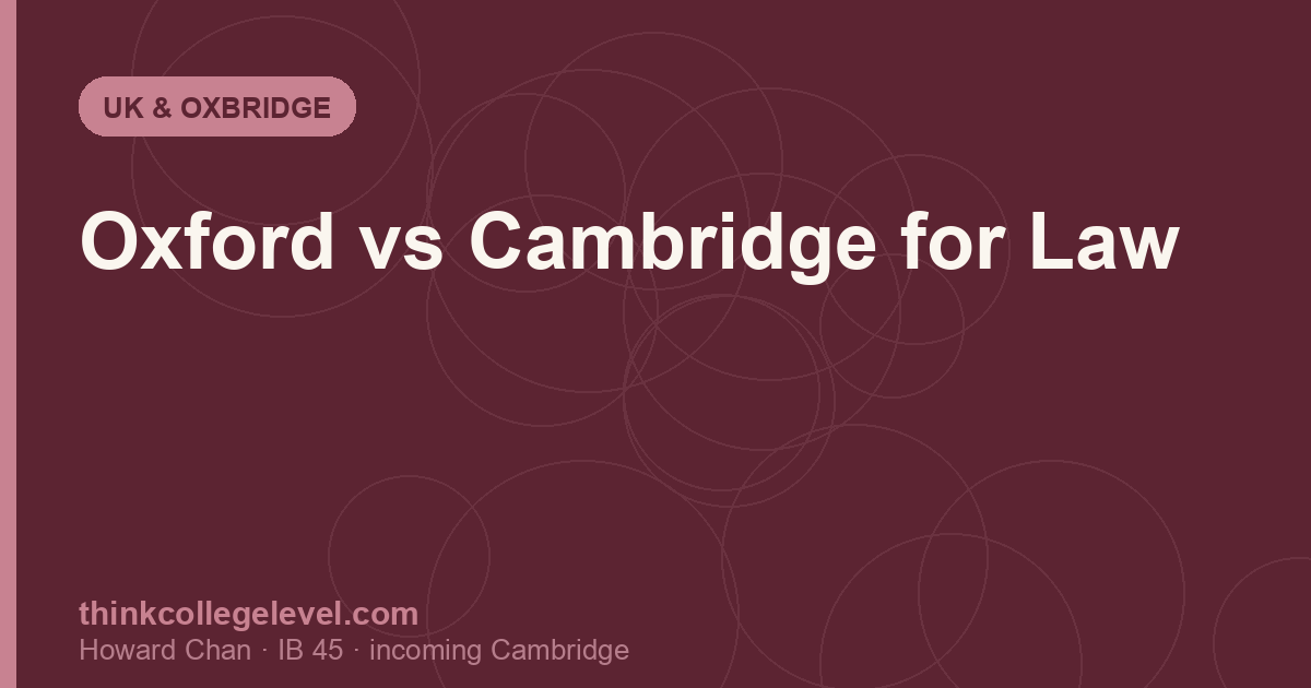 Oxford vs Cambridge for Law