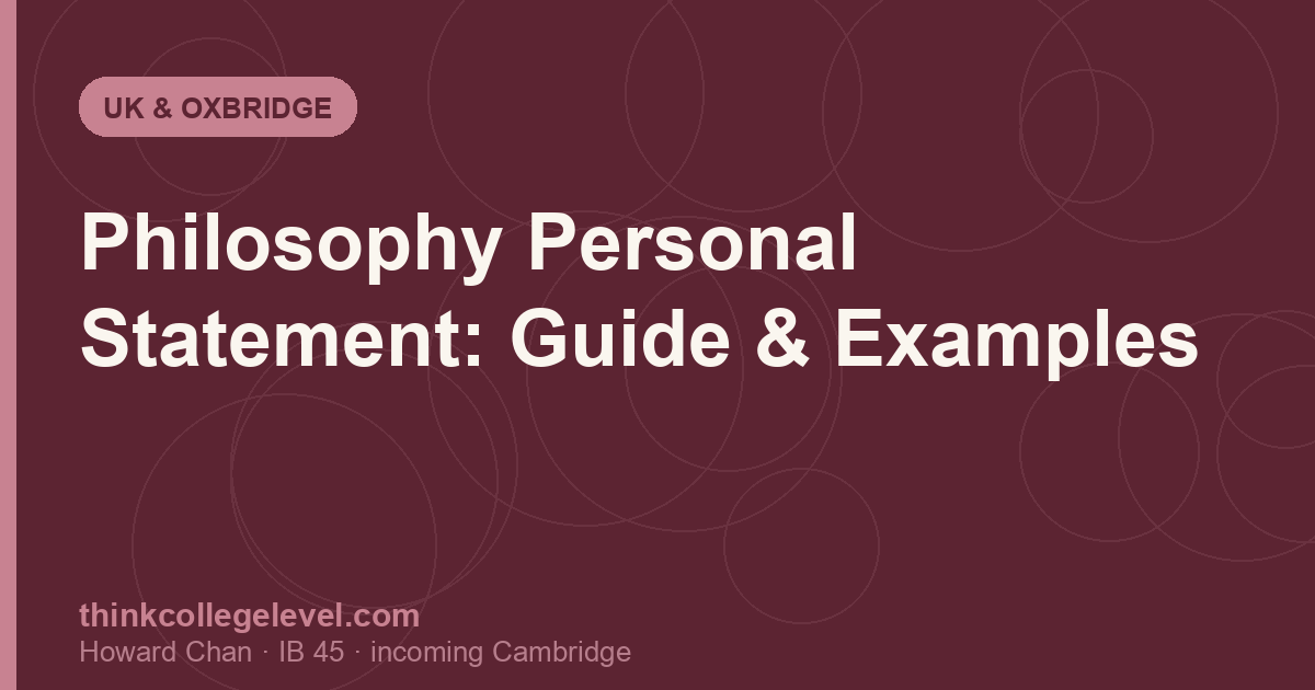Philosophy Personal Statement: Guide & Examples
