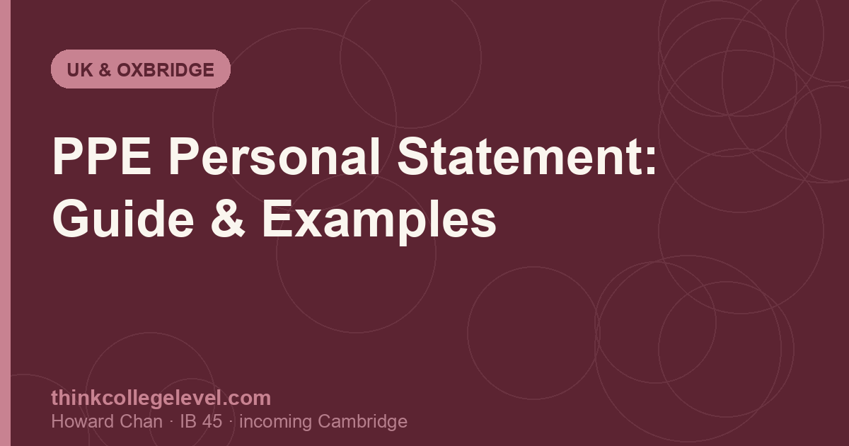 PPE Personal Statement: Guide & Examples