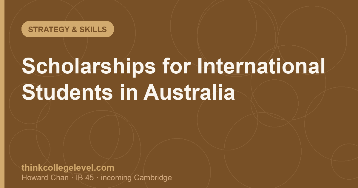 Scholarships for International Students in Australia