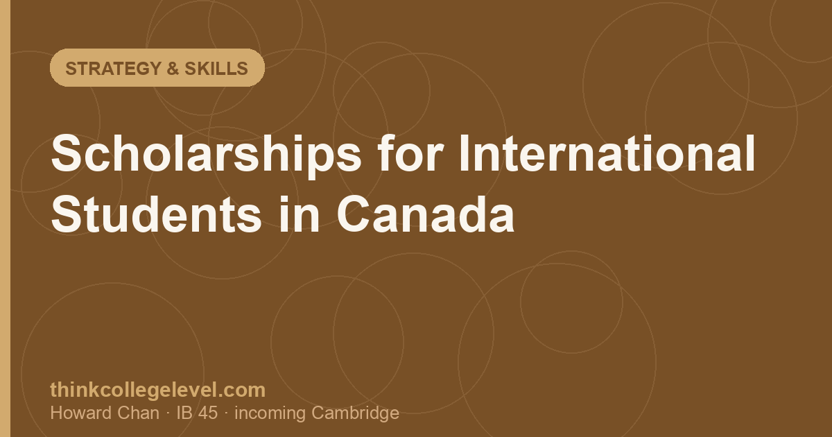 Scholarships for International Students in Canada