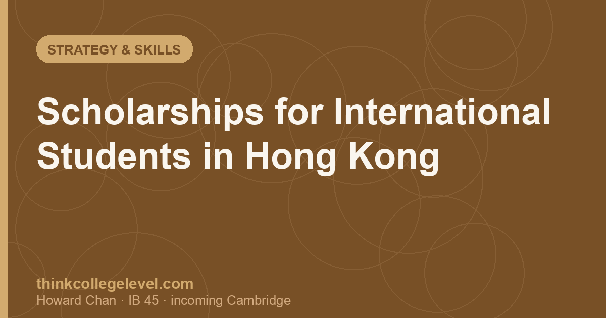 Scholarships for International Students in Hong Kong