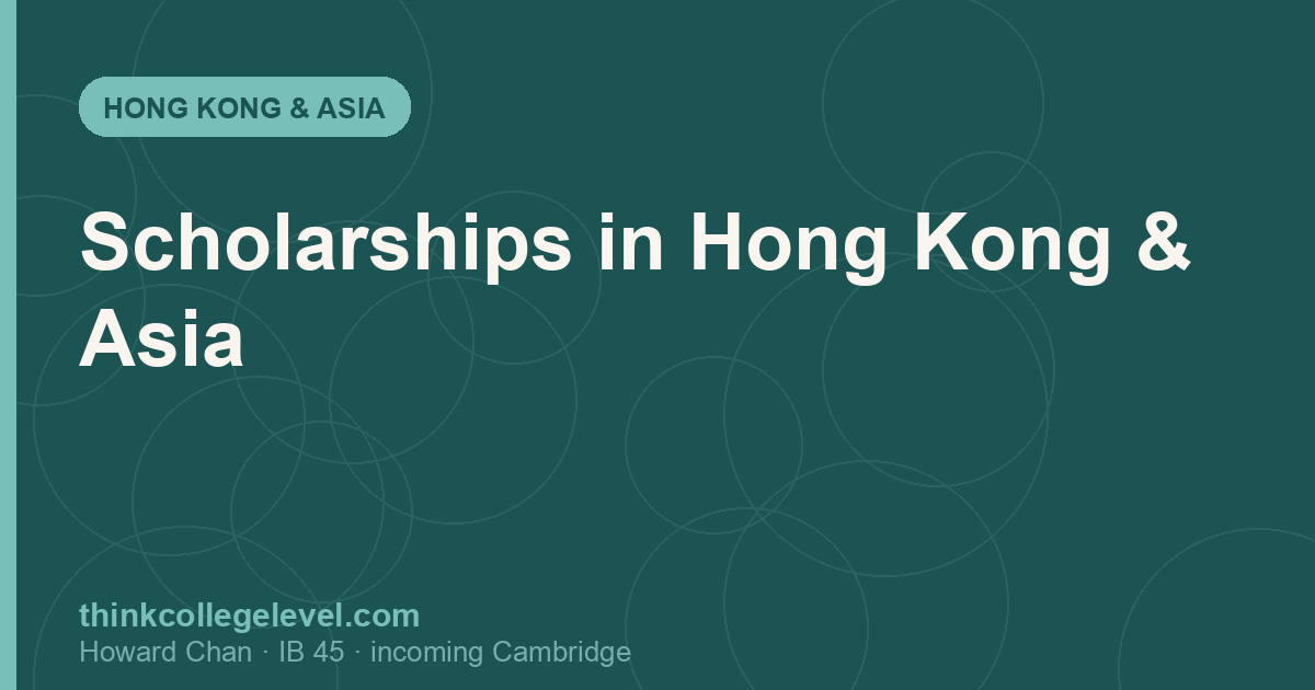 Scholarships in Hong Kong & Asia