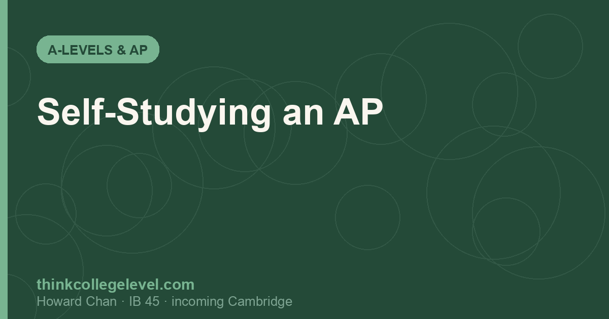 Self-Studying an AP