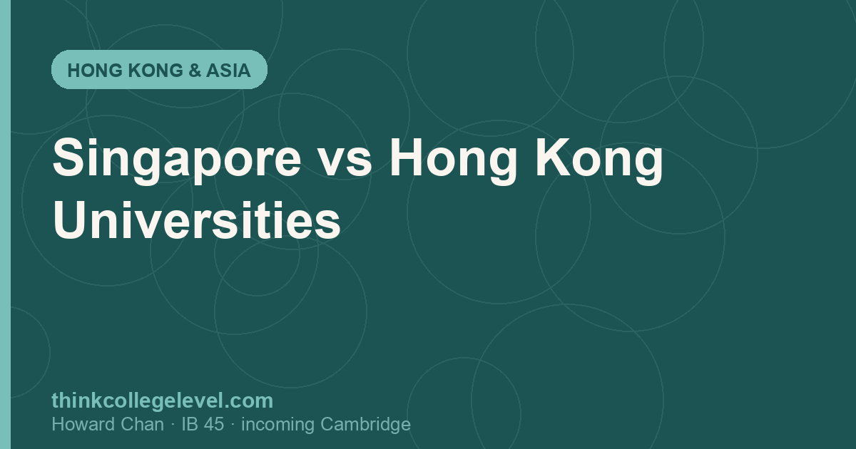 Singapore vs Hong Kong Universities