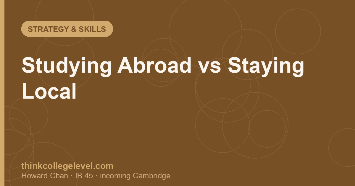 Studying Abroad vs Staying Local
