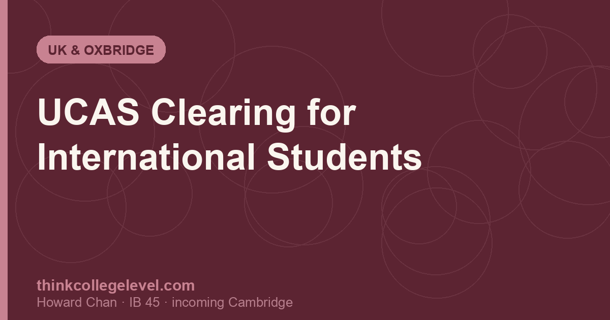 UCAS Clearing for International Students