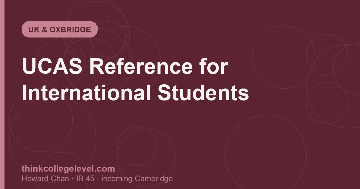 UCAS Reference for International Students