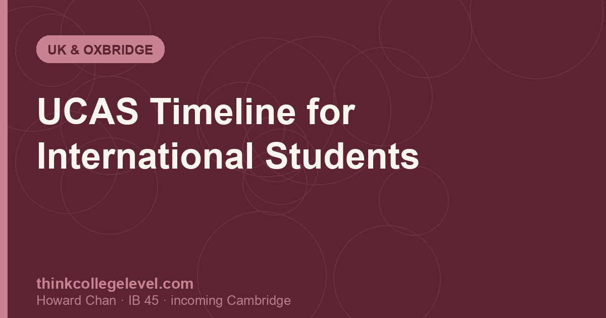 UCAS Timeline for International Students