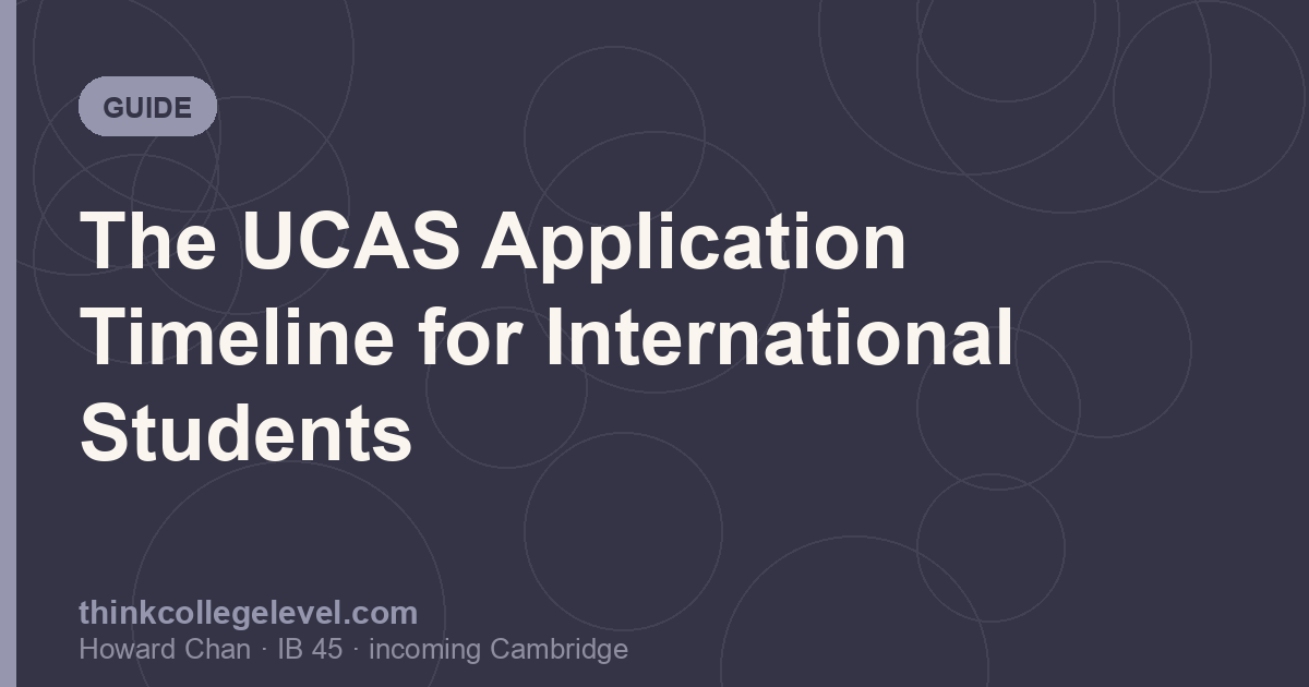The UCAS Application Timeline for International Students