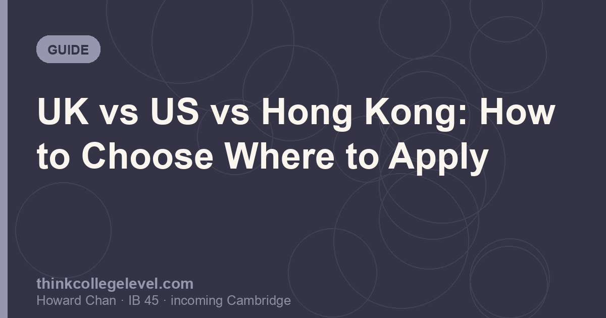 UK vs US vs Hong Kong: How to Choose Where to Apply