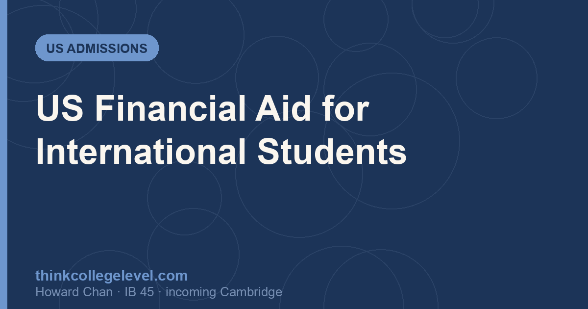 US Financial Aid for International Students