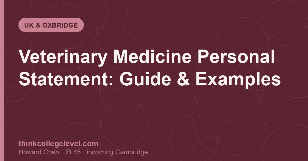 Veterinary Medicine Personal Statement: Guide & Examples