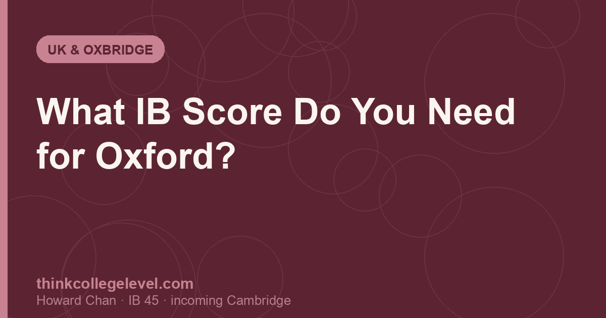 What IB Score Do You Need for Oxford?