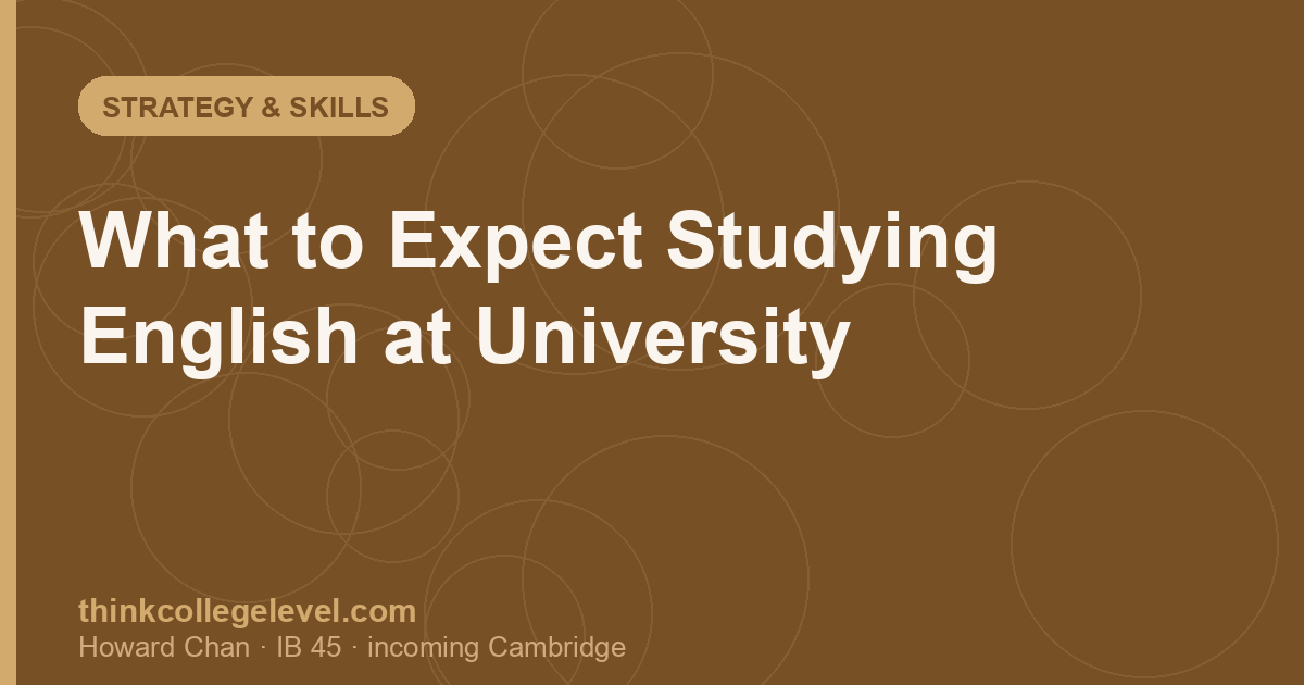What to Expect Studying English at University