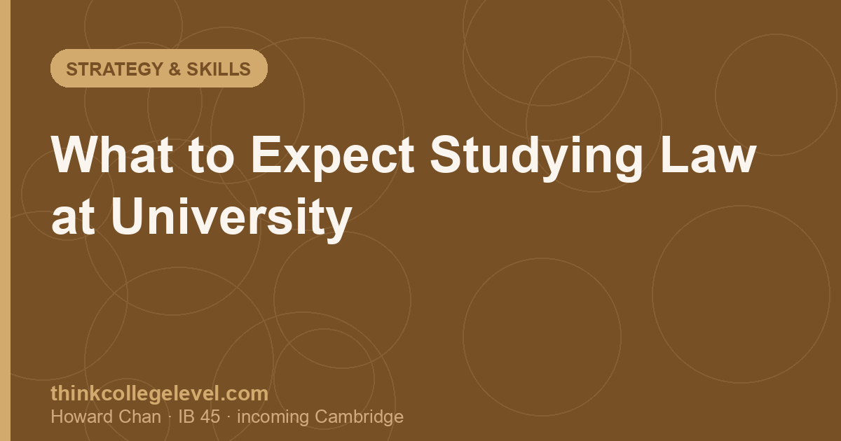 What to Expect Studying Law at University