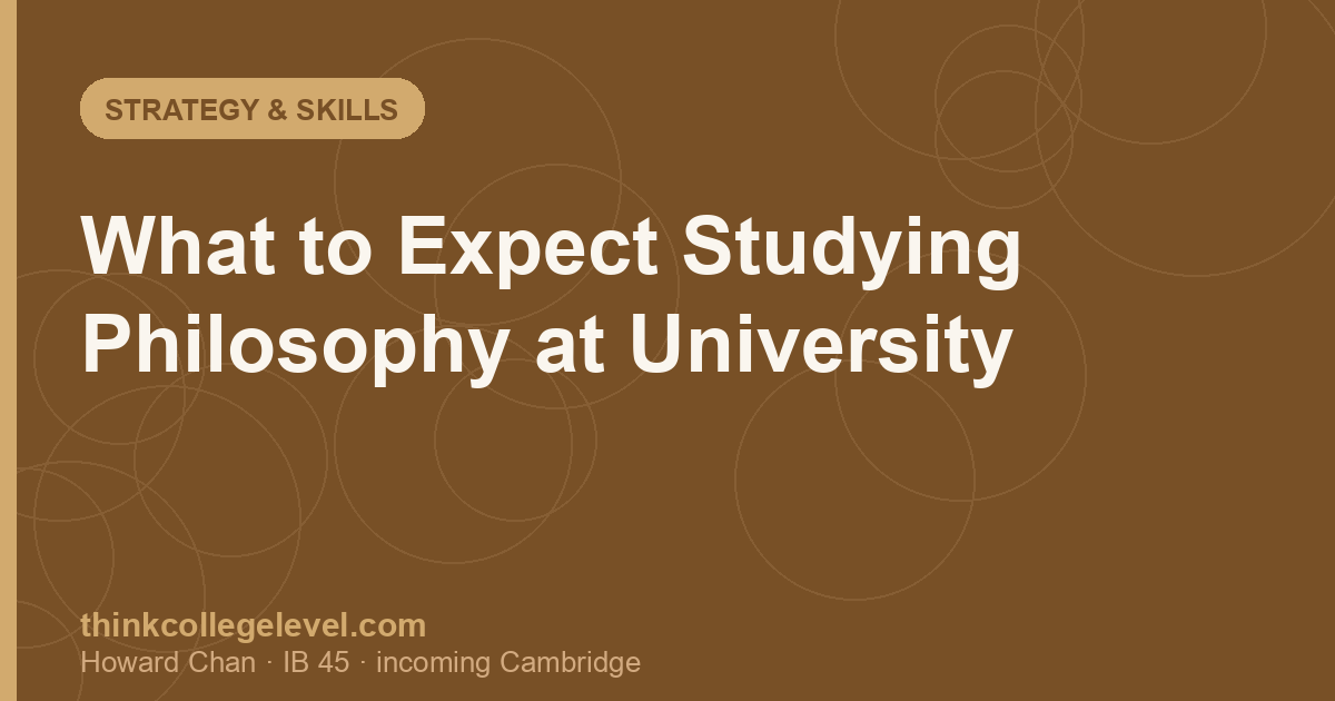 What to Expect Studying Philosophy at University