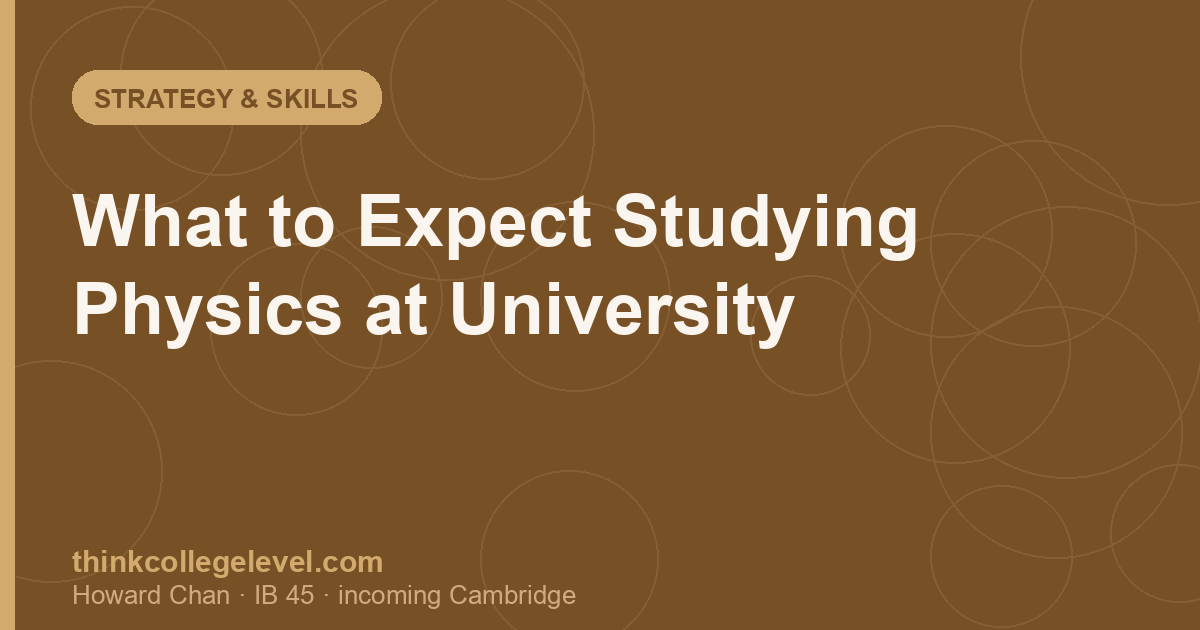 What to Expect Studying Physics at University