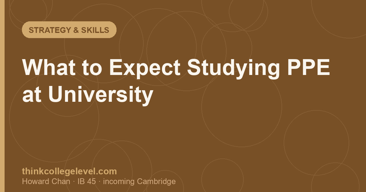 What to Expect Studying PPE at University