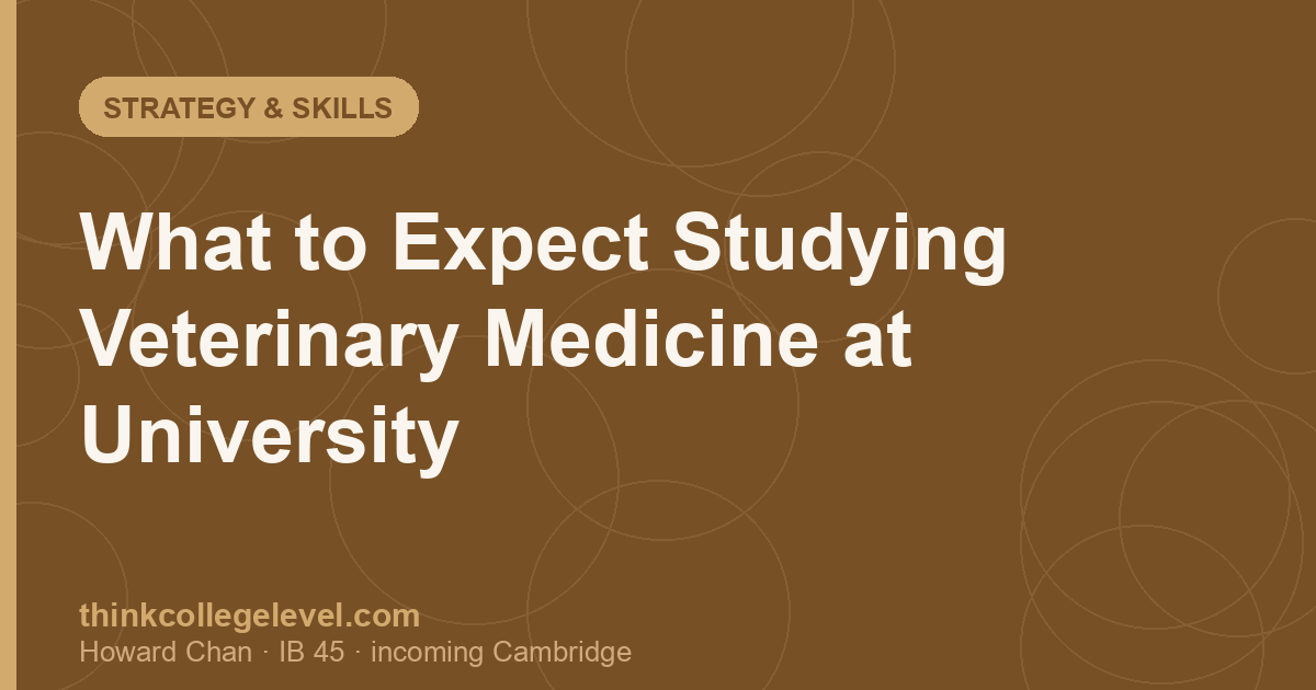 What to Expect Studying Veterinary Medicine at University